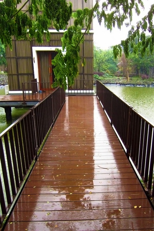 Bio Composite WPC Deck at Serpong, made in Indonesia