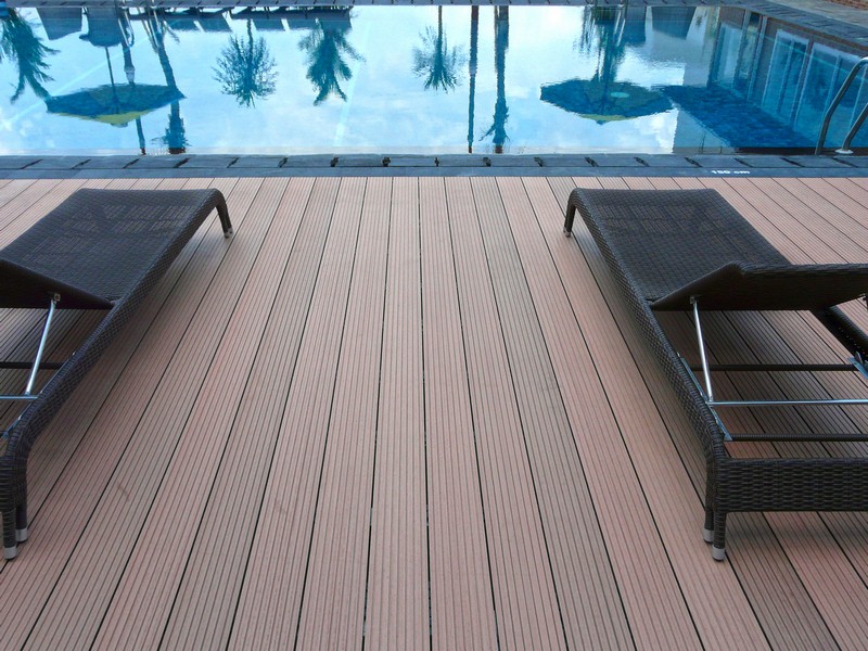 Pool Decking Private Villa Yogyakarta Kayu Komposit