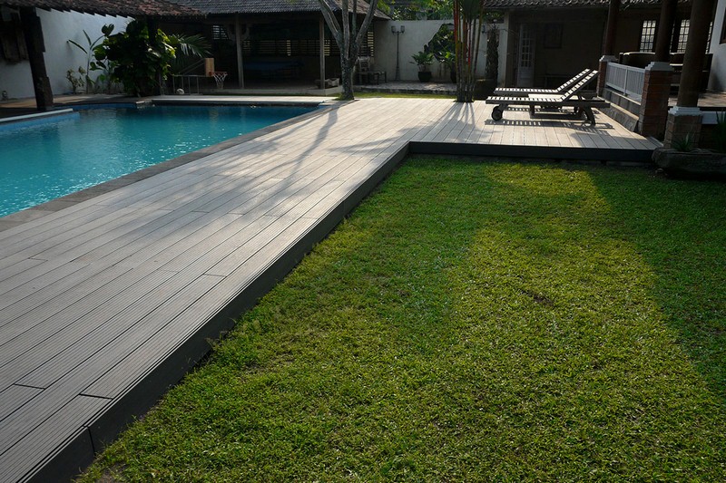 Composite Wood Pool Deck Yogyakarta Indonesia