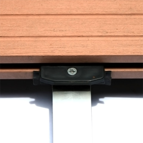 WPC Decking Clip Semi Installed WPC Decking Clip Semi Installed