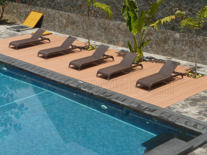 WPC Deck at Resort Hotel in Bali, Made in Indonesian Factory