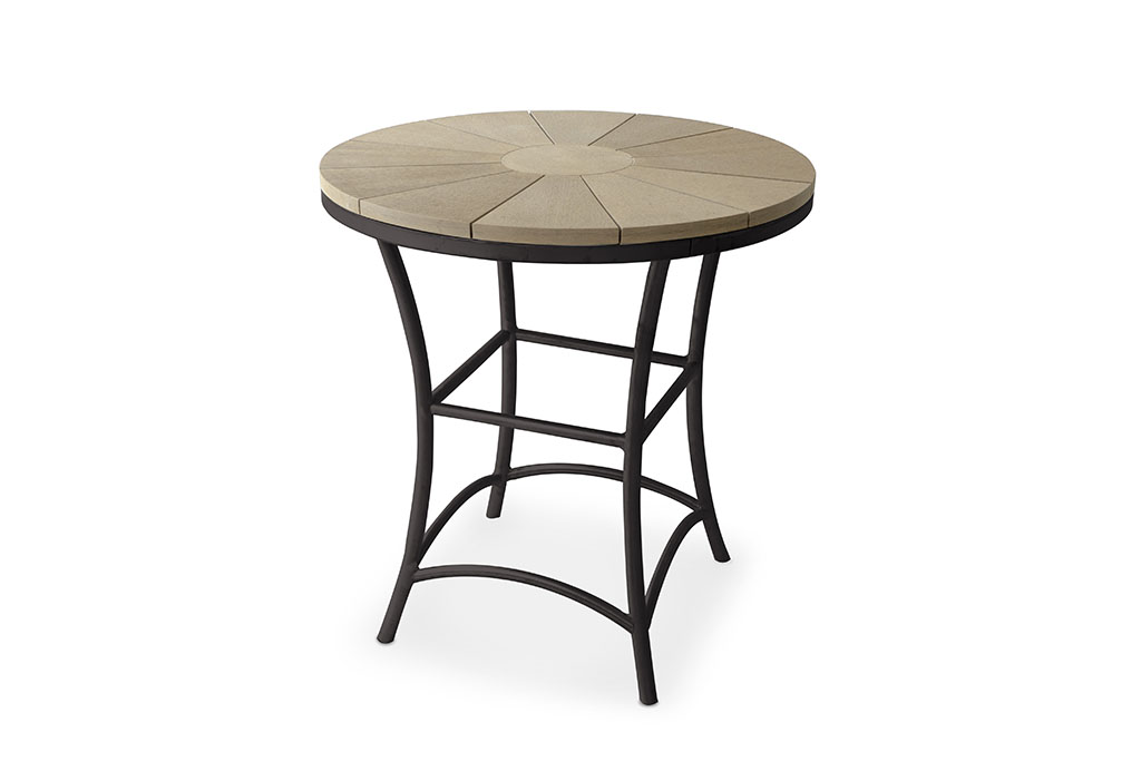 Faux Teak Round WPC Bistro Table made in Indonesia